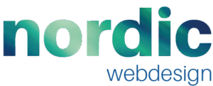 Logo med teksten 'nordic webdesign' – symbol for nordisk identitet og moderne design."